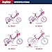JOYSTAR 18 Inch Pink Kids Bike for Girls, Child Bicycle for 5 6 7 8 9 Years Old, Kids Bicycle with Basket & Kickstand, Children Cycle, Pink
