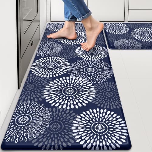 LuxStep Kitchen Mat Cushioned Rugs Anti-Fatigue Mats for Kitchen Floor,Waterproof Non-Slip Mats and Rugs Set for Office,Floor,Laundry 17.3