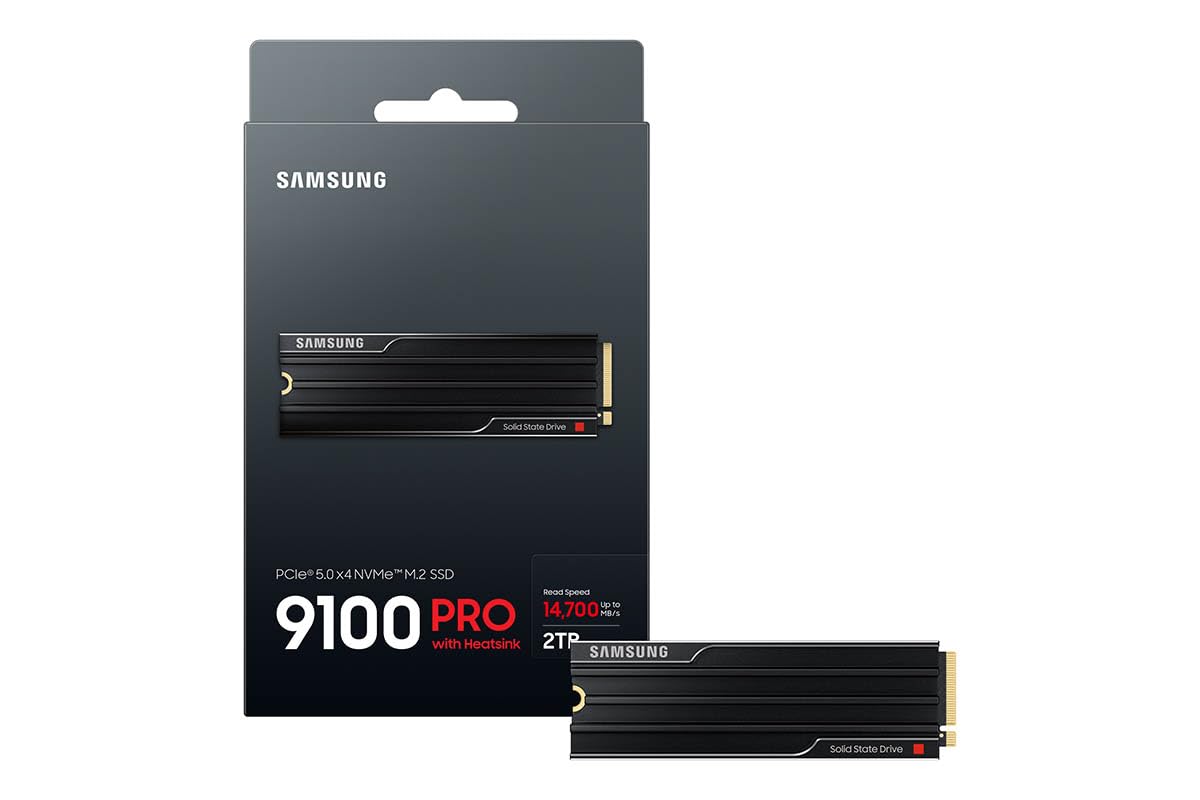 内蔵型SSD SAMSUNG 2280 SSD 9100 PRO Heatsink 2TB Samsung 9100 PRO with Heatsink - Ultra-Fast PCIe 5.0 SSD