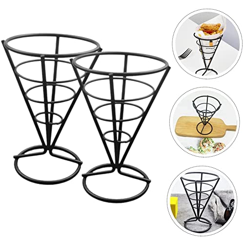 Vereen 6 Pezzi Metallico Rastrelliere Cono Fritto