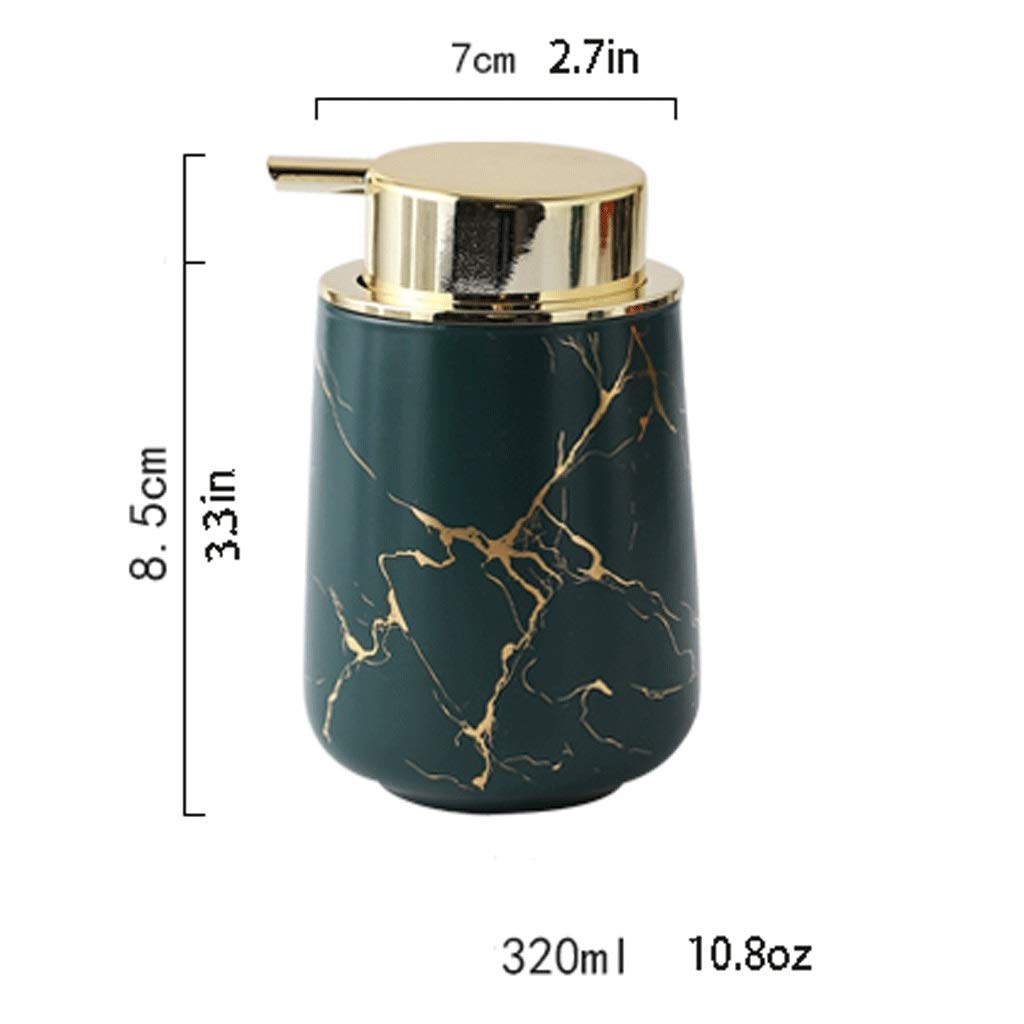 Dispenser di Sapone da banco, Pompa per lozione, Barattolo di Sapone Liquido Riutilizzabile da 320 ml 10,8 Once, Dispenser per Doccia Dispenser di Sapone in Marmo da Cucina