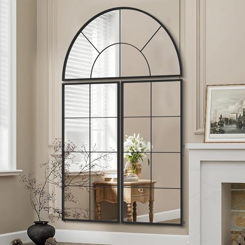 Besdomus Oversized Black Window Mirror