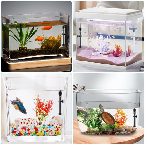 Image of HITOP 15W /25W /35W Mini Aquarium Heater Submersible Small Fish Tank Heater for up to 10Gallons Fish Tanks, Fish Bowls, Betta Heater with External Temperature Controller