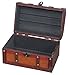 Vintiquewise(TM Decorative Wood Leather Treasure Box (Small Trunk Only)