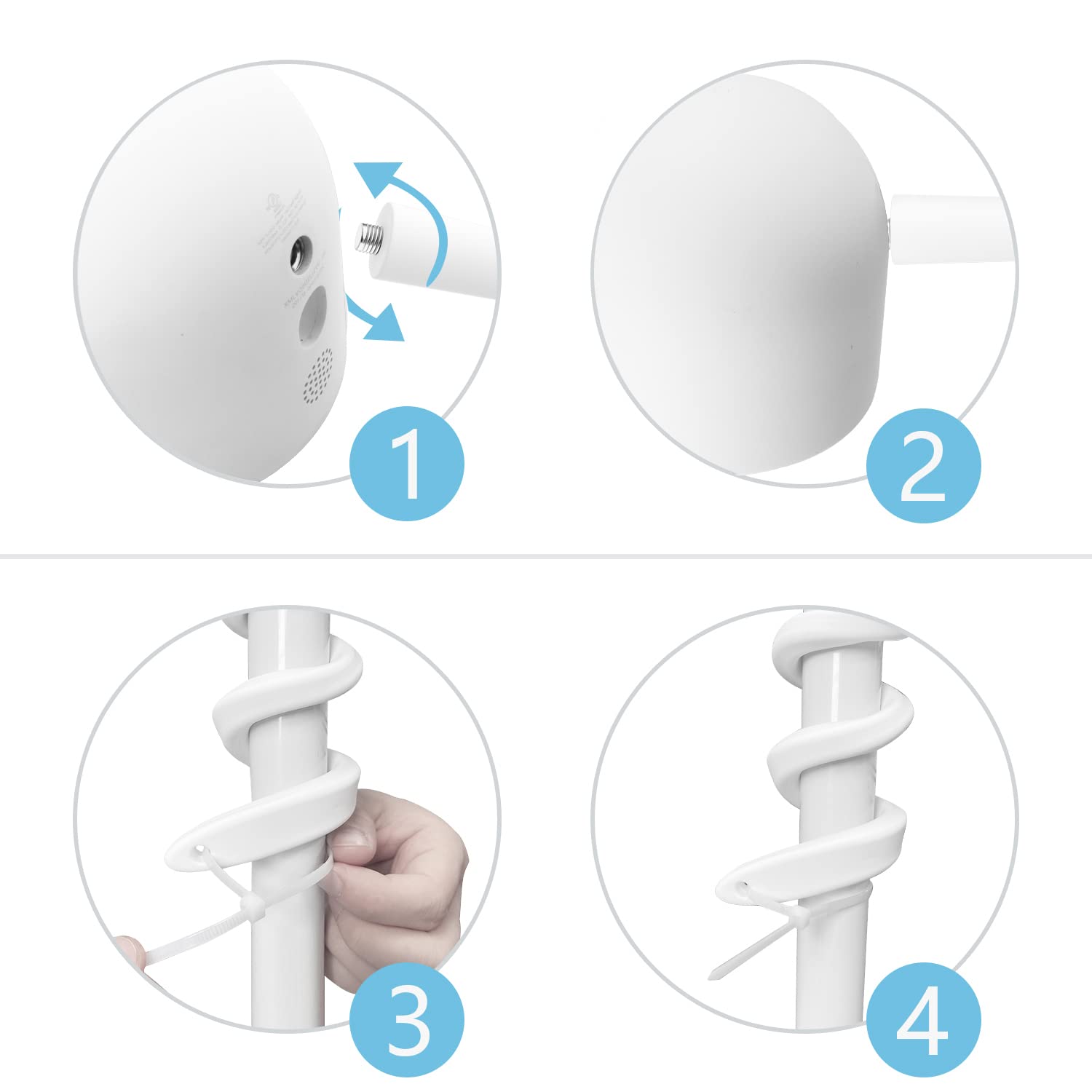 Flexible Twist Mount for Google Nest Cam (Battery) Without Tools or Wall Damage