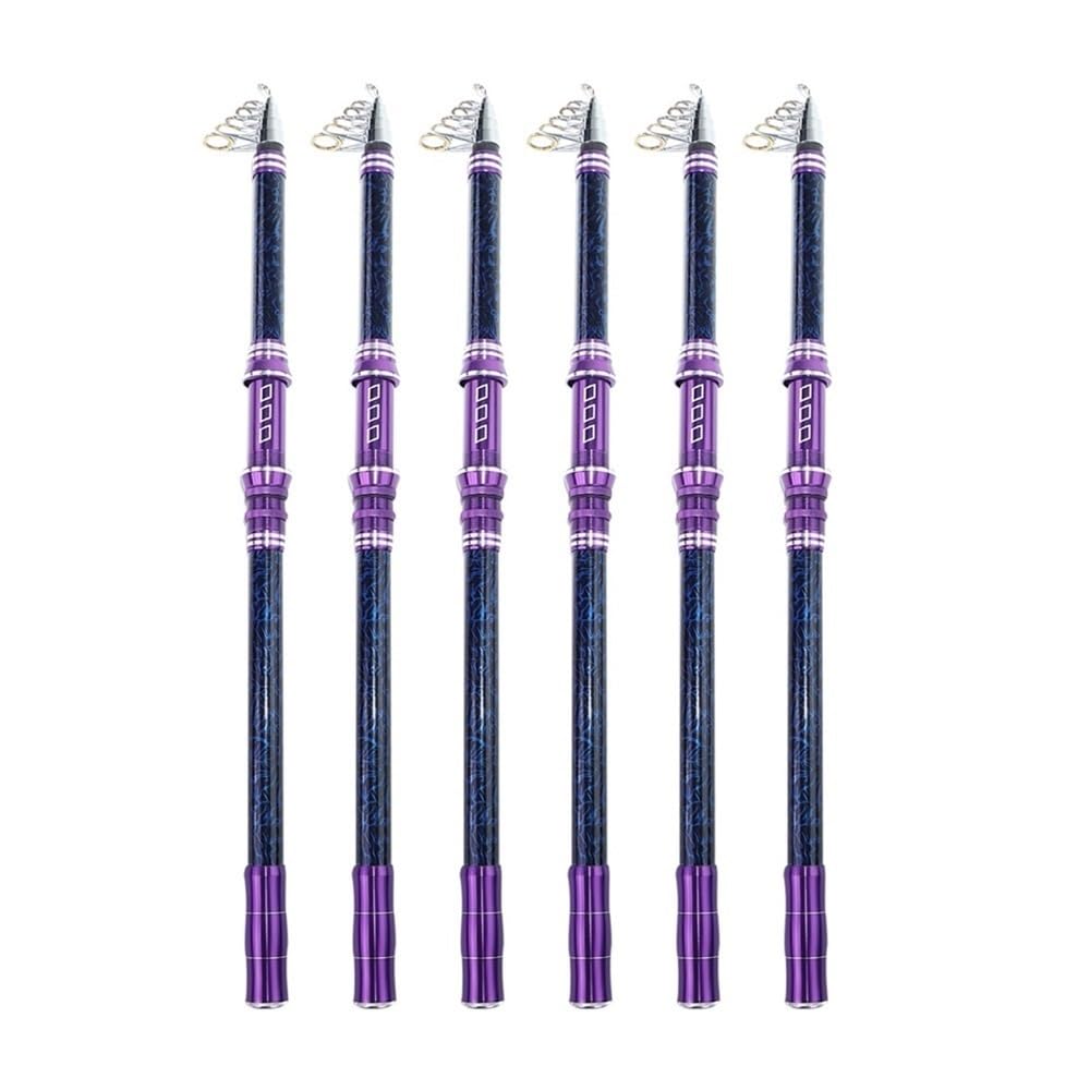 Canna da pesca a 5 strati con inserto in legno per orchidee, canna da pesca a lungo raggio 2,1 m-3,6 m per acqua dolce, acqua dolce o acqua dolce