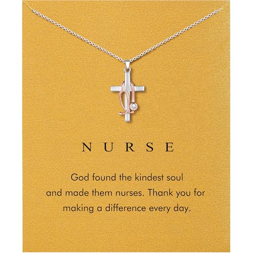 Baydurcan Stethoscope Necklace Nurse Practitioner Gifts for Women