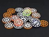 Damage and Status Counters Set of 24 Acrylic Effect Tokens Combatible with TCG
