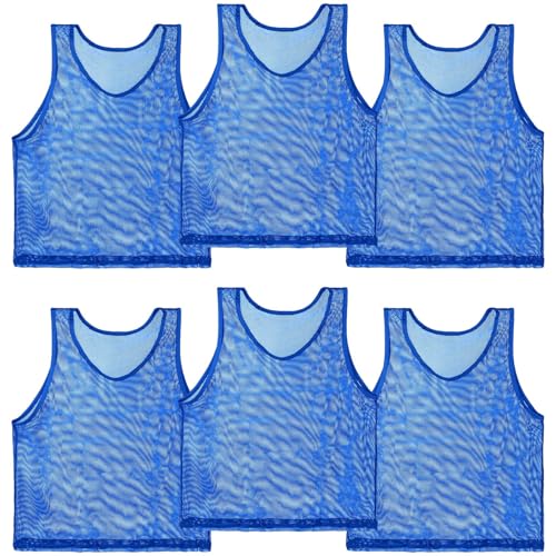 RAINFLOW Blue Pinnies Soccer Pennies - Set of 6 Team...