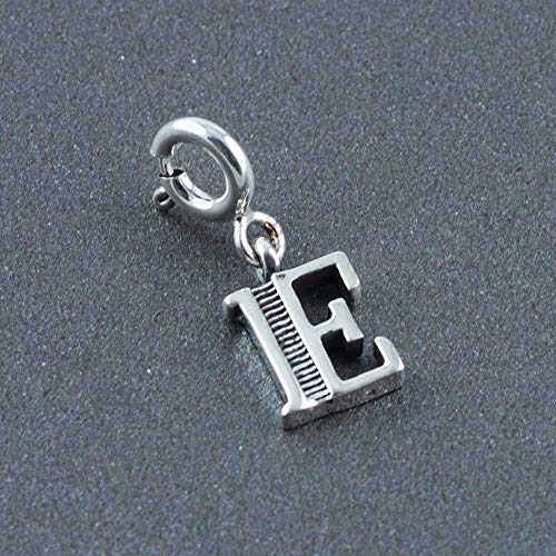 Image of FOURSEVEN Jewellery 925 Sterling Silver English Alphabet Letter Charm Pendant, Fits in Bracelet and Chain for Men and Women