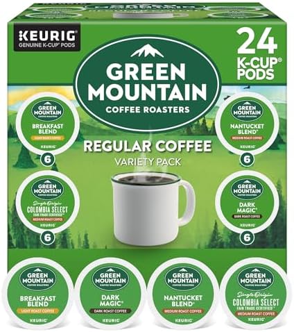 Green Mountain Coffee Roasters Regular Coffee Variety Pack, Keurig Single Serve K-Cup Pods, 24 Count