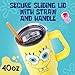 Silver Buffalo SpongeBob SquarePants Double Walled Stainless Steel Tumbler with Handle, Fits in Standard Cup Holder, 40 Ounces