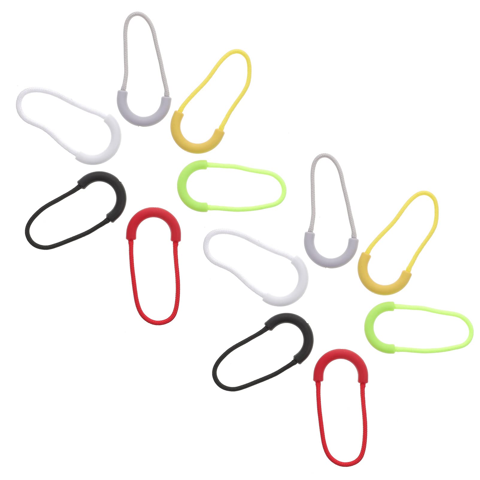 ARTIBETTER 12pcs U Shaped DIY Zipper Pulls Durable Replacement Zipper Heads for Backpacks Bags Clothing Convenient Non Skid Design