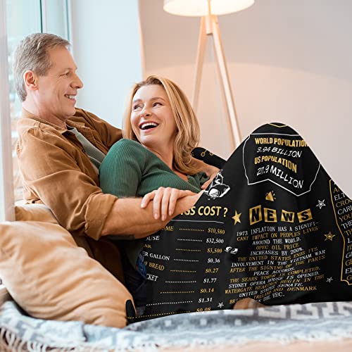Neuturs 50Th Birthday Gifts For Women Men, 50 Birthday Gifts For Women, Mens 50Th Birthday Gift Ideas, 50 Year Old Gifts For Women, 50 Years Old 1973 Birthday Gifts For Men Throw Blanket 60"X50" #TOP3