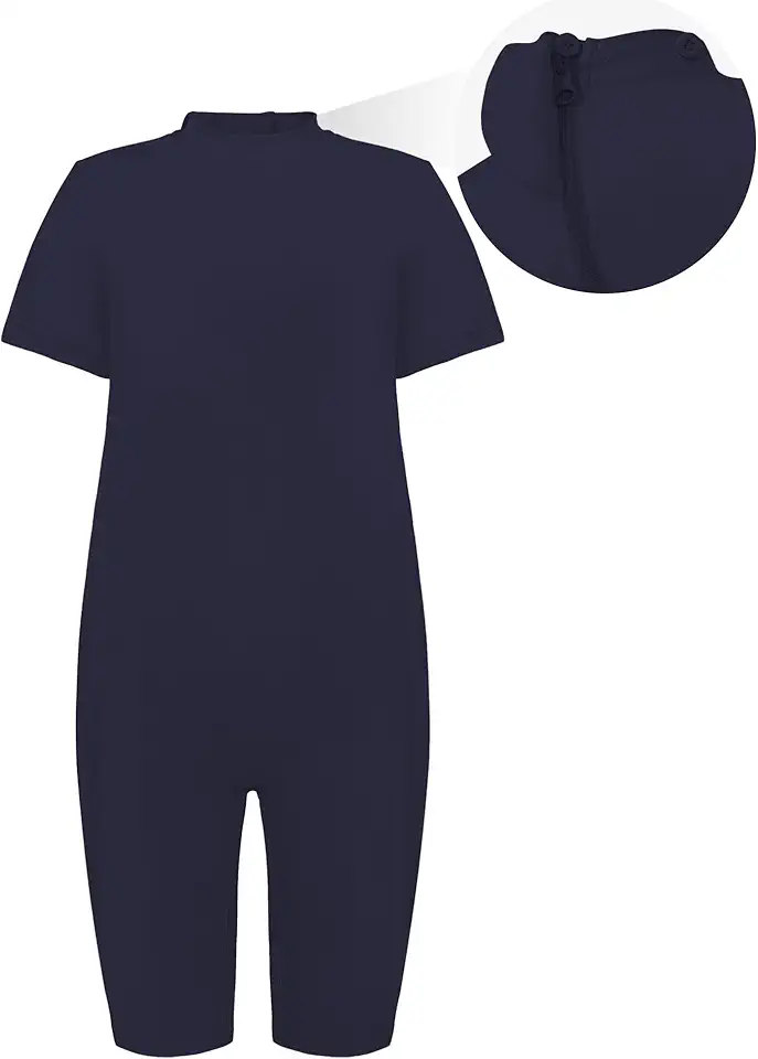 EEOST Adaptive Clothing for Kids Special Needs Autism Sensory Jumpsuit Anti-Strip Romper with Back Zipper Sizes 3-16 Years