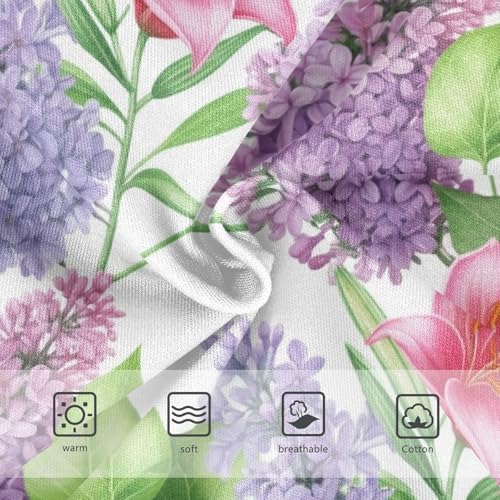 Joisal Colorful Lilies Lilac Flowers Little Girl Panties Toddler Underwear Floral Cotton Fun Print Underpants Briefs 2t3