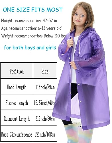 Hoomboom HB003_PU 2 Pack Waterproof Raincoats For Kids Reusable,Eva Rain Ponchos Emergency Rain Jacket thumb #1