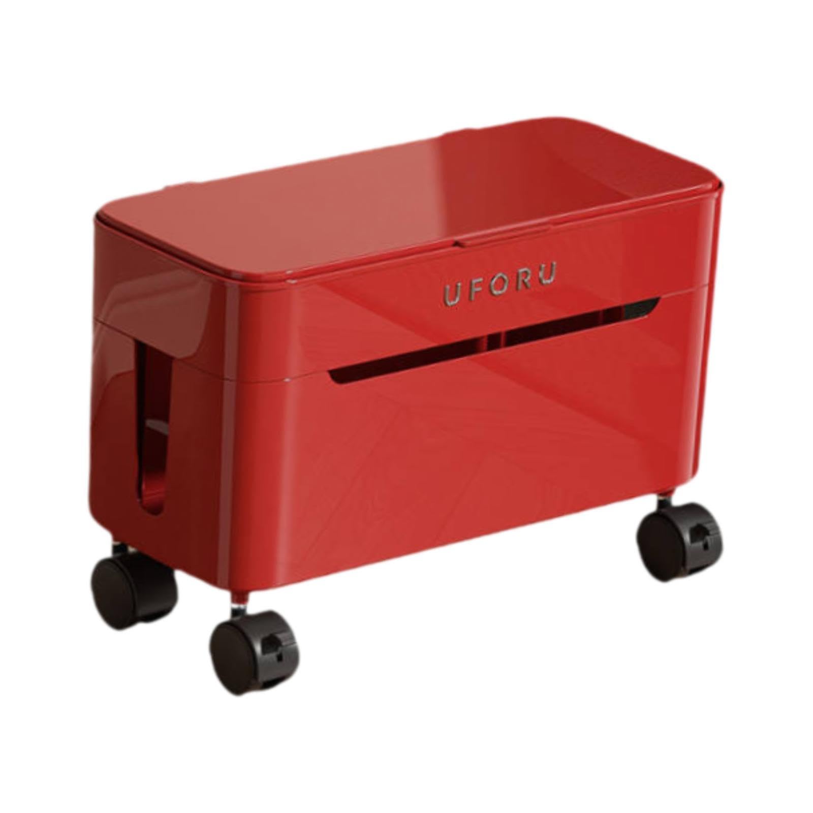 Sharplace Caja Organizadora de Cables, Organizador de Cables para Router, Organizador de Cables de Escritorio, Ocultador de Cables para La Escuela, El Hogar Y E, Rojo