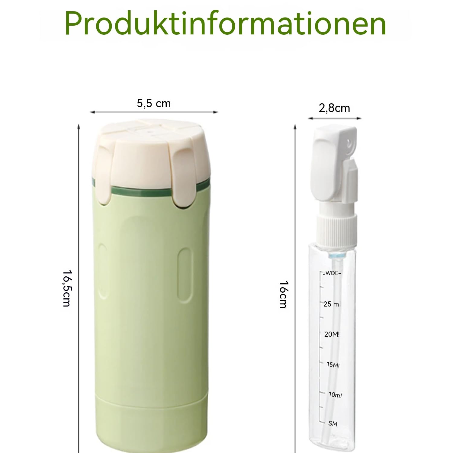 4in1 Reise Spenderflasche, Leak Proof Travel Size Containers, Portable Shampoo Lotion Conditioner Cream (2PCS)