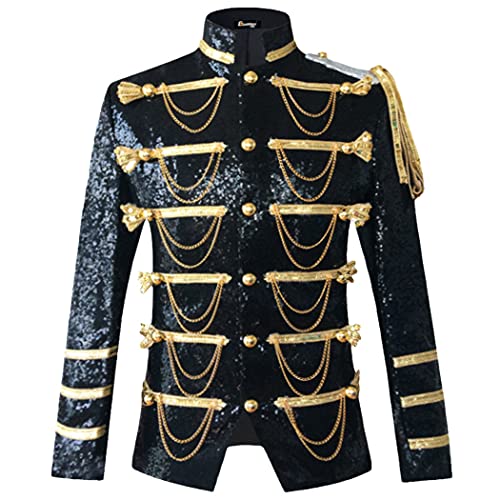 Veste de costume de scène grande taille XXXL noire anti-contrainte pour artiste de show