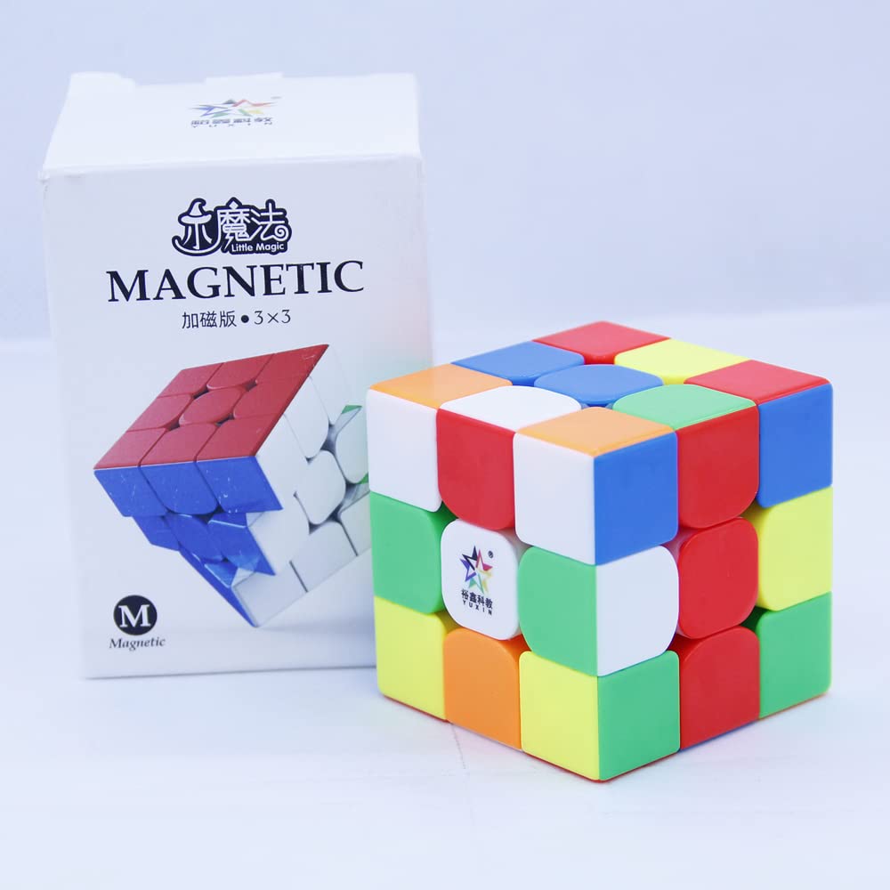 BukefunoYuxin Little Magic 3x3 Magnetic Magic Speed Cube YuXin Little Magic M 3x3x3 Puzzle Cubes stickerless Magic Cube