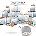 Pavilion Gift Company - Home Fund 6.5-inch Unique Ceramic Piggy Bank Savings Bank Money Jar with Cork Base and Cork Lid with hanging House Charm, Ombre Blue