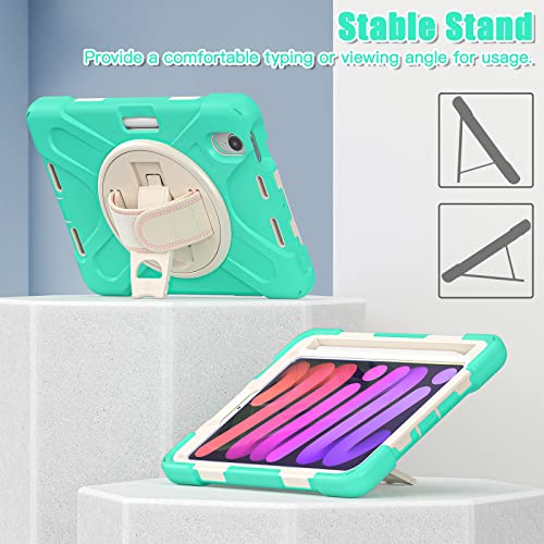 Funda de iPad Mini 6 para viajes y trabajos activos con correa de hombro ajustable 2