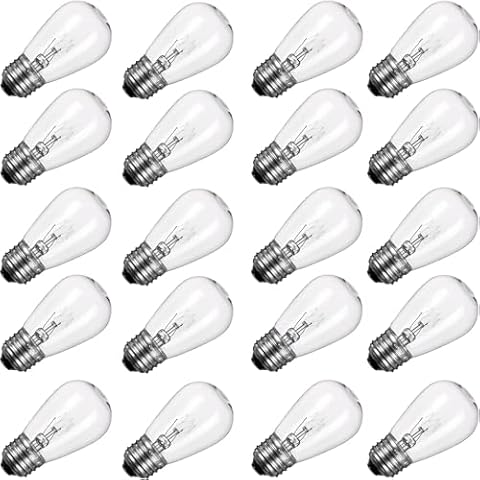 S14 Incandescent Edison Light Bulbs - 11W, 20 Pack Cover