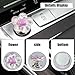 Push to Start Button Cover，Purple car Accessories，Engine Start/Stop Resin Flower Starter Cover (for Decorative Accessories) Car Decor for Women (Transparent Purple)