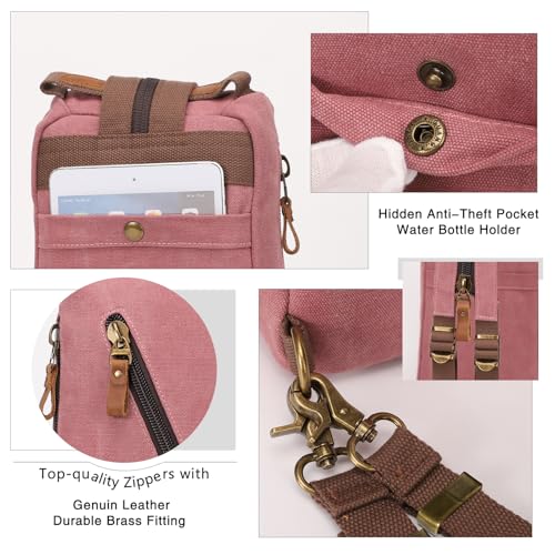Image of KL928 Canvas Sling Bag crossbody Bags Small Backpack Pack Travel Purse convertible purses for Women Men