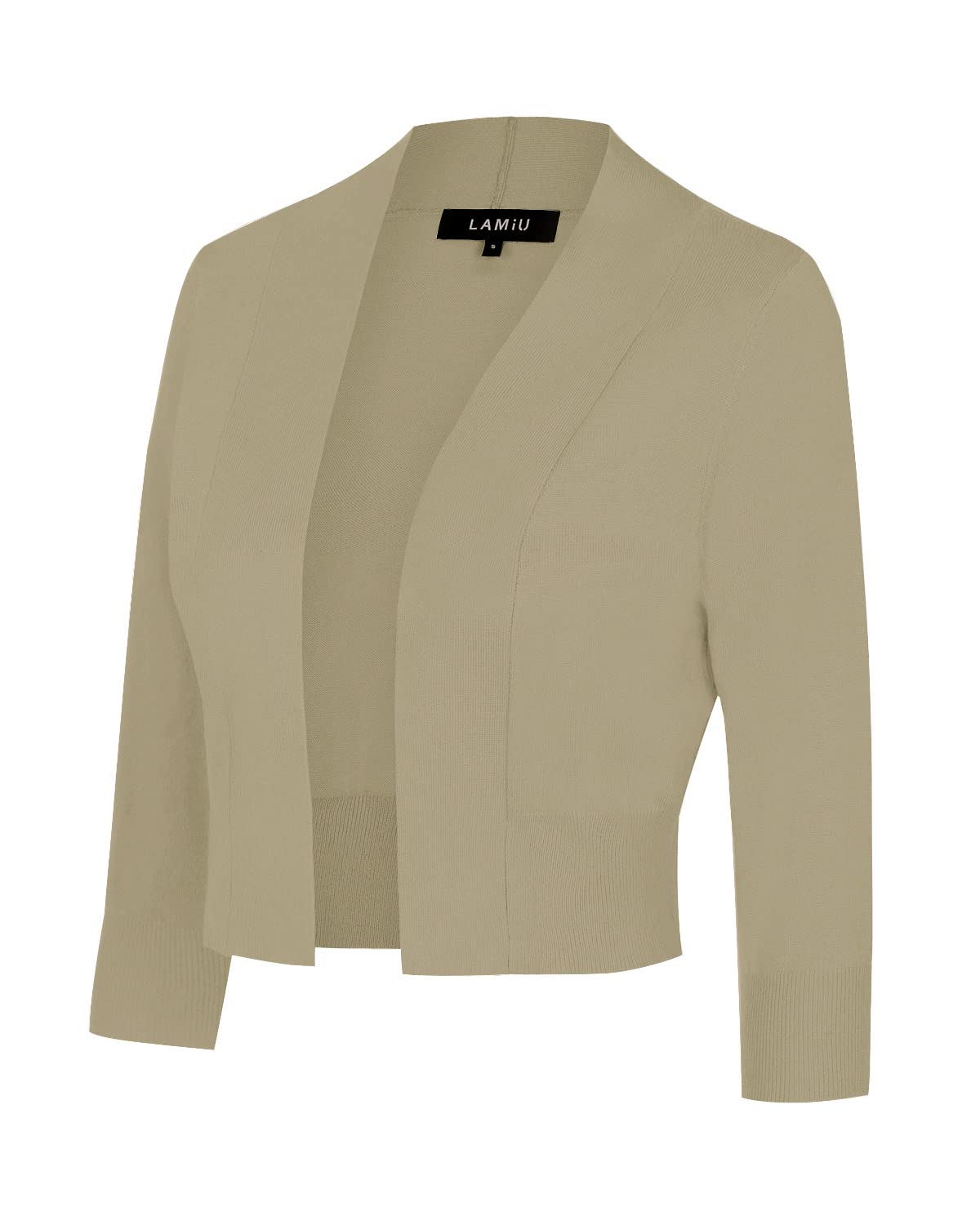 MINTLIMIT Women Shrug Bolero Open Front 3/4 Sleeve Cropped Cardigan Sweater