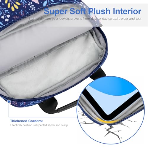 Image of Dadanism 9-11 Inch Tablet Sleeve Bag Carrying Case with Shoulder Strap for iPad (A16) 11 inch, iPad 10th Gen 10.9 inch, iPad Air M4 /Pro M5 11 inch, iPad 9 /8 /7th 10.2 inch, Galaxy Tab A11+ Plus 11 inch, Night Blue