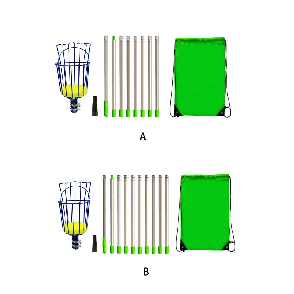 Cueilleur de Fruits Extensible cueillant des Pommes poires Oranges pour cueilleur Outil de cueilleur de Fruits avec Panier de préhension en Acier au Carbone, 3.2 m