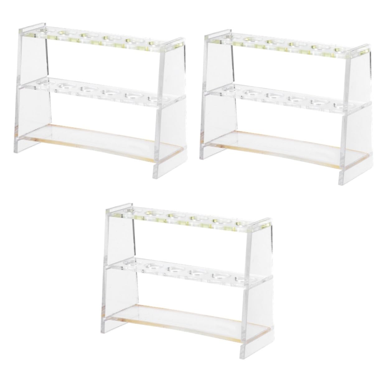 SOLUSTRE 3sets Portatubi Dettagliabile Trasparente Per Laboratori Scolastici Rack Per Provette Da Facile Da Pulire e Organizzare
