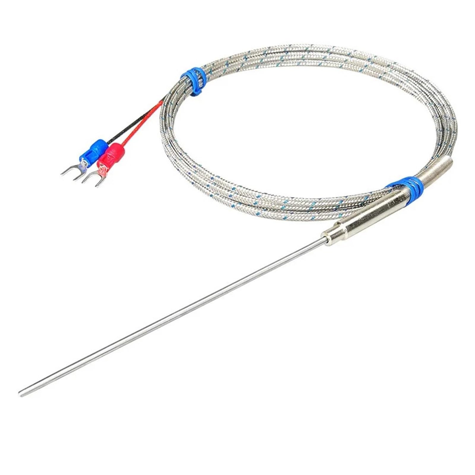 BAISULI k Type Probe K-Type thermocouple WRNK-191 Temperature Sensor 1mm 1.5mm 2mm 3mm 4mm 5mm 6mm 8mm thermocouple Probe Temperature 1100 ℃(Probe diam 8X500mm)