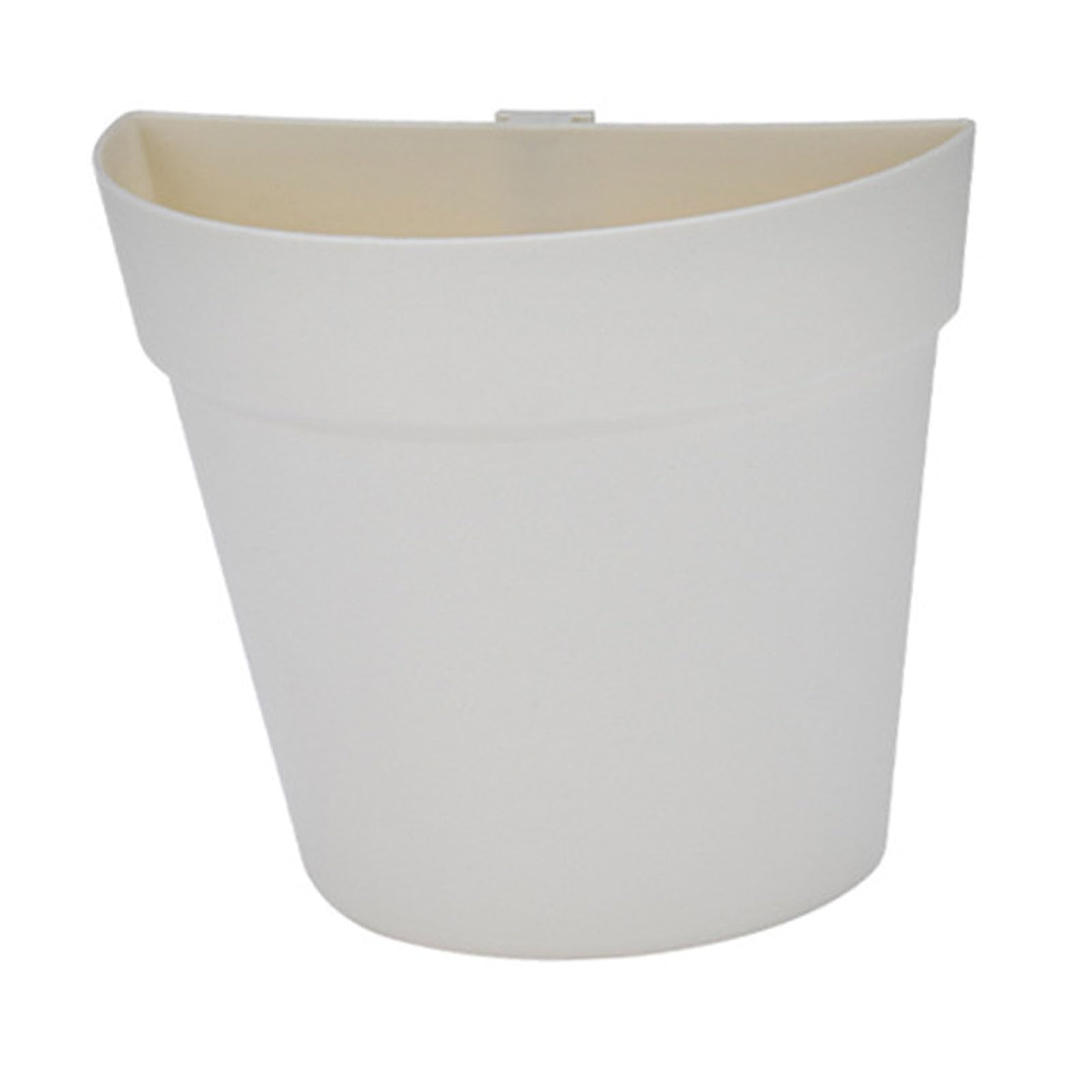 Jwthee Wall Hanging Planter for Indoor Plants, 2PCS Wall Planter Set Hanging Flower Pots White Semi Circle Hanging Wall Vases for Flowers Decorative