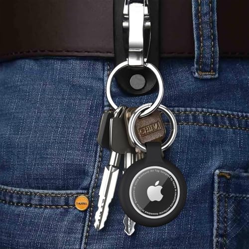 Vancle Hülle für Apple AirTag 2021-1 Stück TPU AirTags Schlüsselanhänger mit wasserdichter Abdeckung, kratzfester für die Air Tag Halterung für Schlüssel und Gepäck