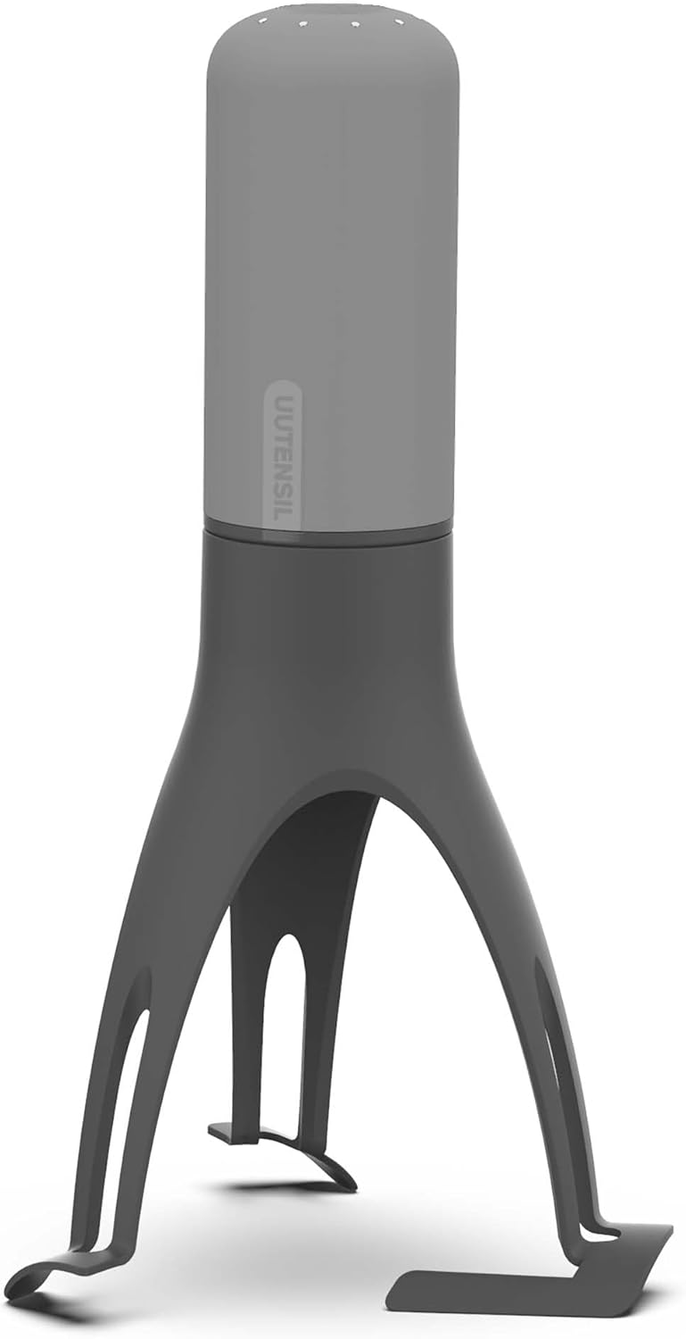 Uutensil Stirr Plus - The Unique Automatic Pan Stirrer with Timer - Rechargeable USB Stand - Grey