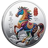 Horse Commerative Coin 2026 Chinese New Year of Horse Decoration Chinese Lucky Coin Metal Chinese Coins for Wealth and Success New Year Present Gifts
