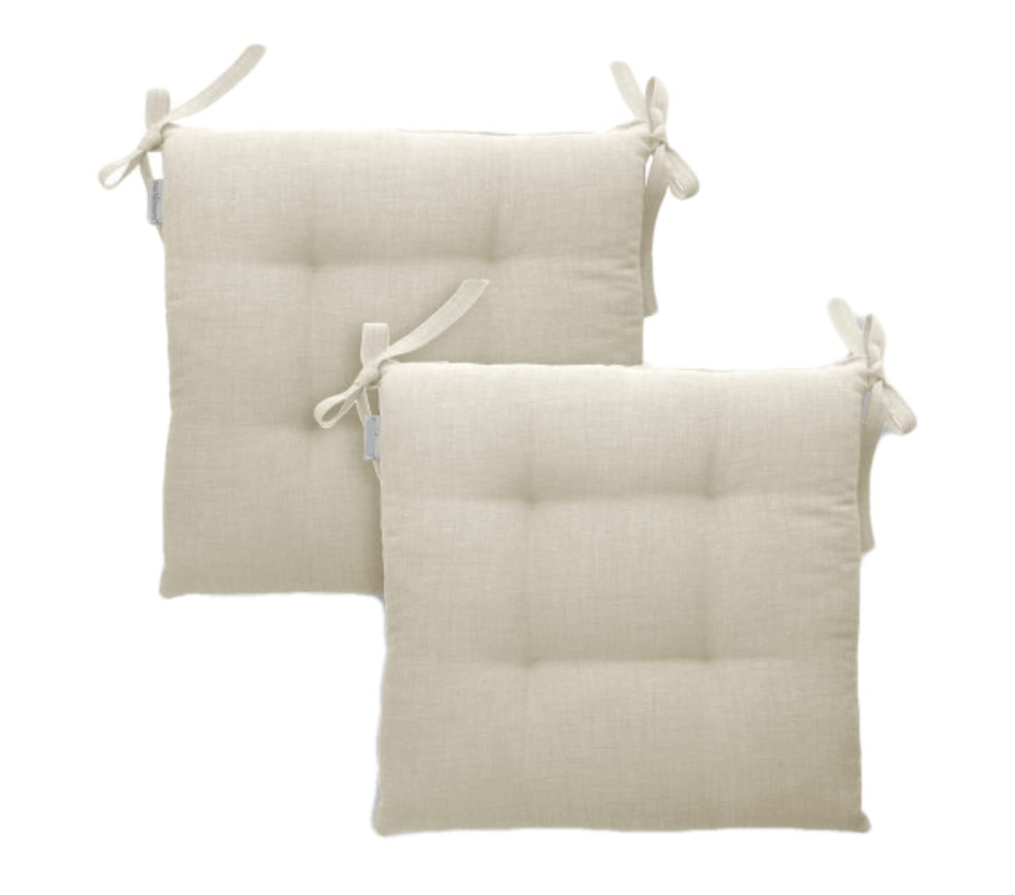 Cuscini Sedie 40x40 cm Imbottito 6 Pezzi Panna