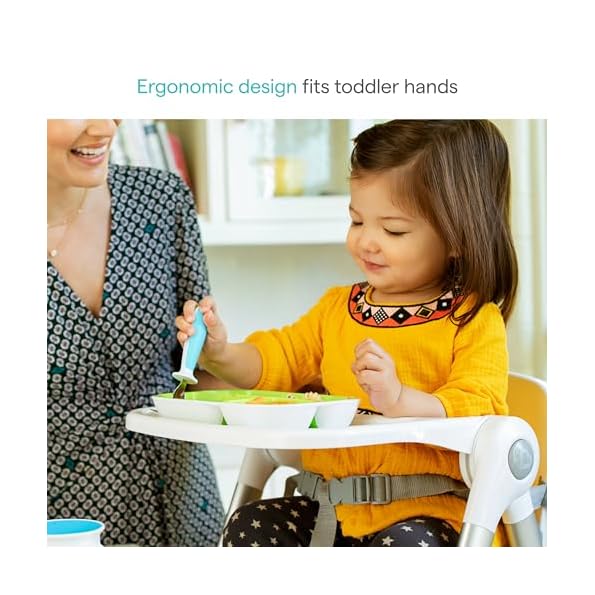 Munchkin-Raise-Toddler-Fork-and-Spoon-Utensil-Set-Rest-Keeps-Tip-Off-Table-BPA-Free-4-Pack-BlueGreen