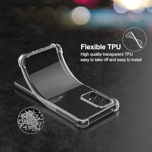 Image of BOXXO Flexible Back Cover for Samsung Galaxy A23 4G / 5G | Back Cover Transparent Clear Shockproof Case Four Corner Protection | Slim Protective Mobile Phone Cover for Samsung Galaxy A23 4G / 5G