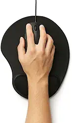 Tapete Mouse pad Ergonômico com Apoio para Pulso Coloque Sua Marca, NR-17, 23,4 x 19,1 cm, 0,5 cm de Espessura, Preto Coloque sua Logo
