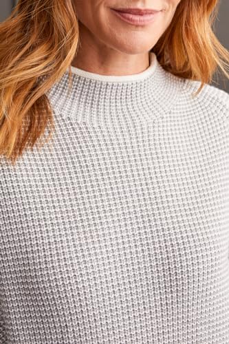 Tribal Women's Funnel Neck Long Dolman Sleeve Sweater with Sharp Contrast Tipping3