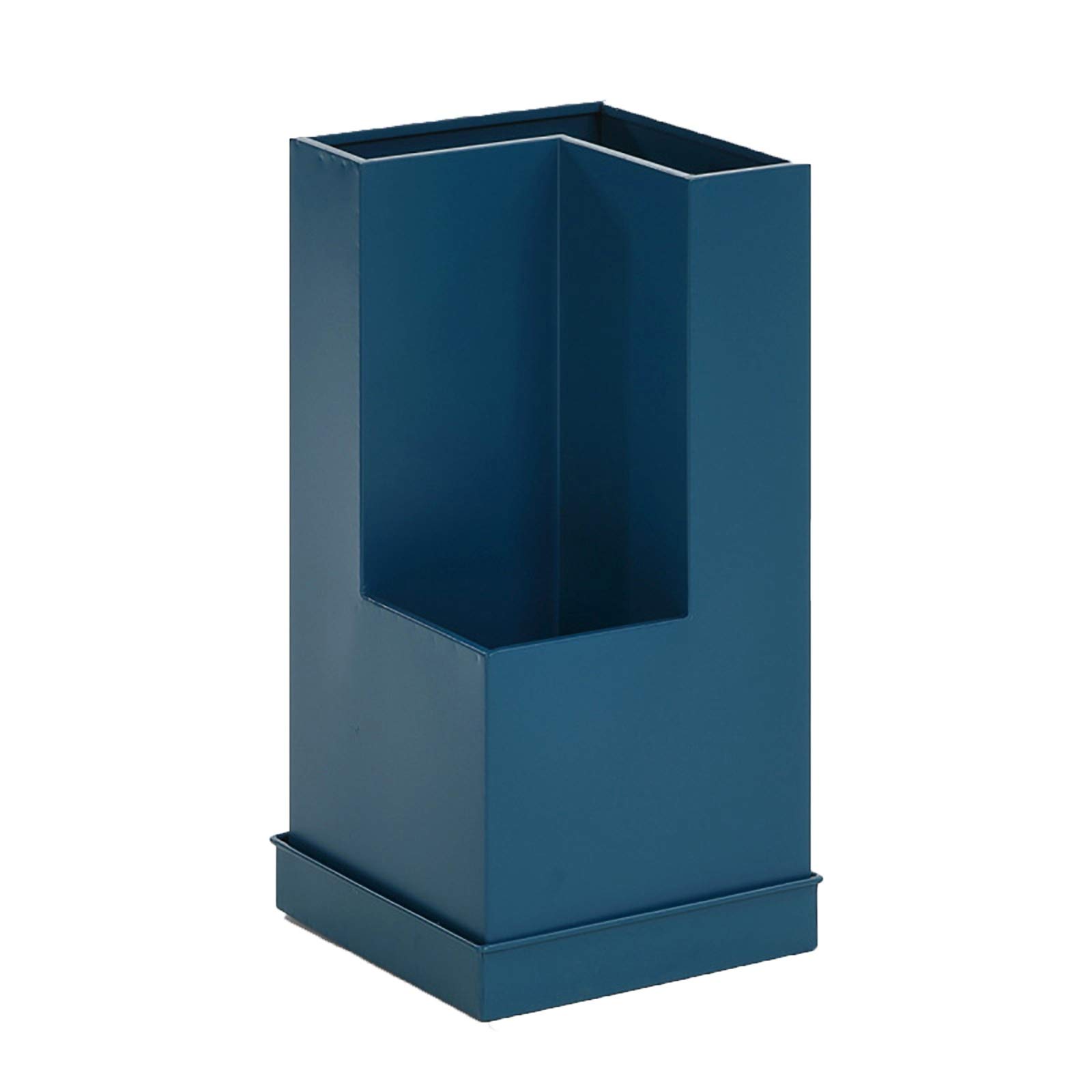 Gonmdopy Blue Umbrella Stand, Household Umbrella Stand, Square Umbrella Racks, High Capacity Metal Umbrella