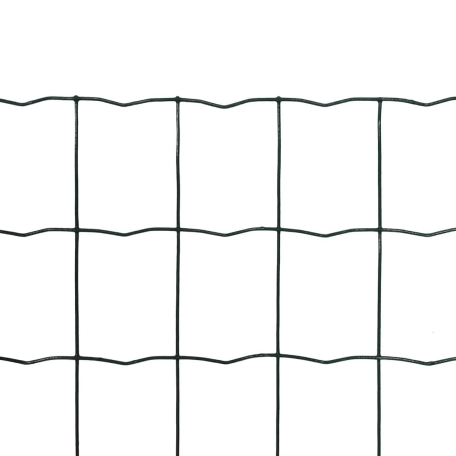 Tidyard Recinzione,Rete,in Acciaio,Rivestito PVC,Verde,25x0,8 m,Recinzione da Giardino,Recinzione in Rete Acciaio,Rete Recinzione in Acciaio,Recinzione in Metallo 10 m