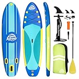 AquaJourney Inflatable Stand Up Paddle Board 10'6' x 31.5' - Non-Slip Deck Blow Up Paddleboard for Adults & Youth - Lightweight SUP with Pump, Paddle, Backpack & Leash - Stable for Lake & Ocean