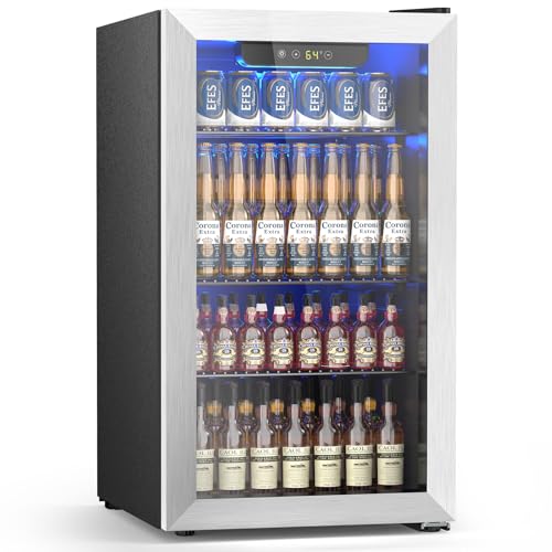 26-Bottle Wine Cooler Refrigerator with Glass Door