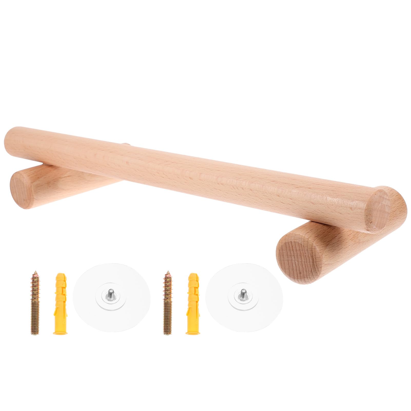 Porte-serviettes en bois de hêtre SHINEOFI pour salle de bain et cuisine 30 cm