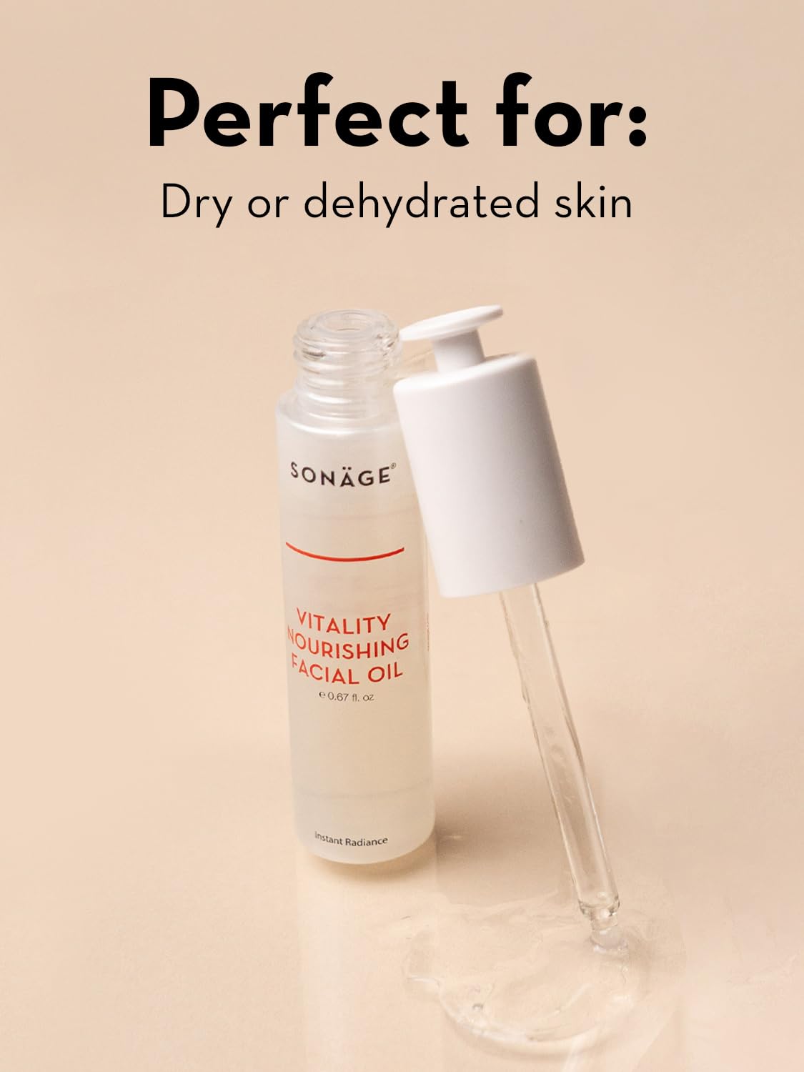 Sonage Vitality Nourishing Facial Oil - Hydrate & Glow with Argan and Marula Oils - Perfect for Massage